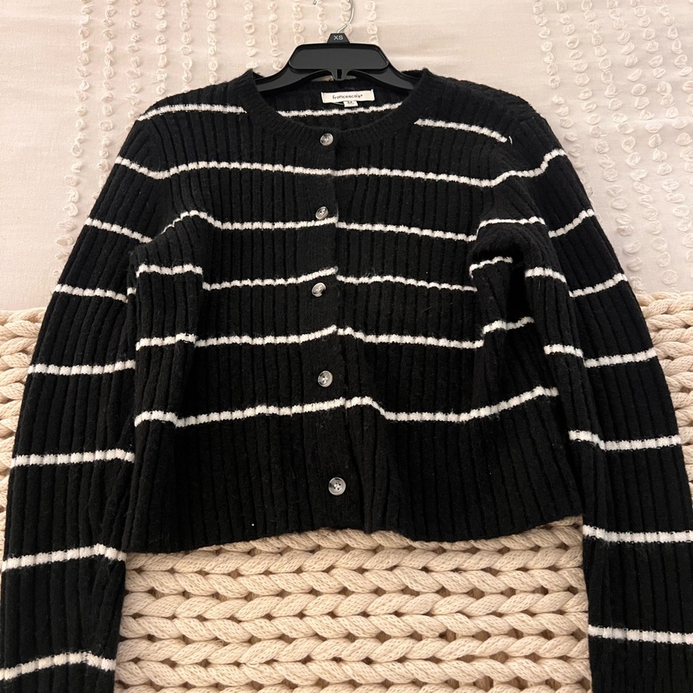 Francescas cropped button down sweater